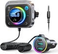 Bluetooth 66W Car Adapter FM Transmitter - HiFi Bass & 3Port Charging
