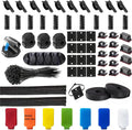 Under Desk Cable Management Kit with Magnetic Clips - Complete 165 Pc