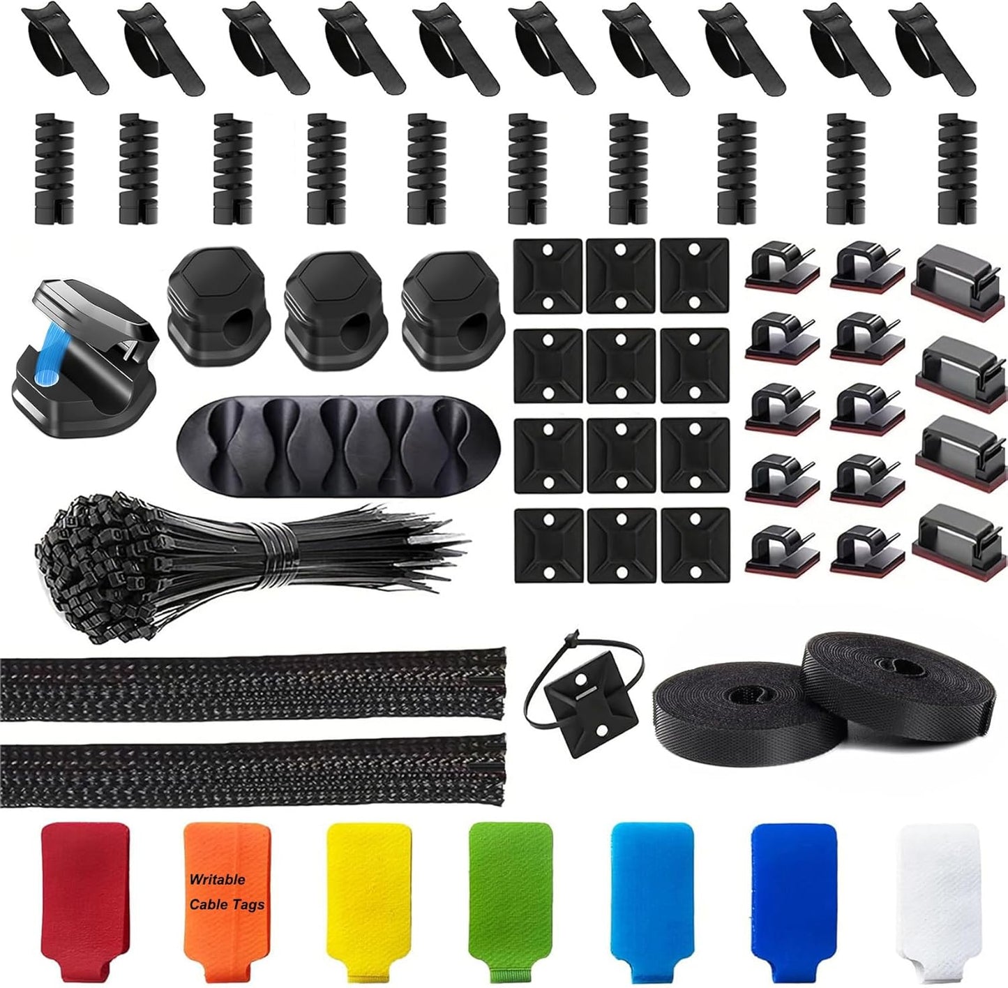 Magnetic Cable Organizer Kit for Efficient Workspace