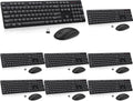 Wireless Keyboard and Mouse Combo - Quiet Full Size Cordless Kit
