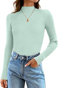 ZESICA Women's Turtleneck Ribbed Knit Sweater Slim Fit - Cozy Fall