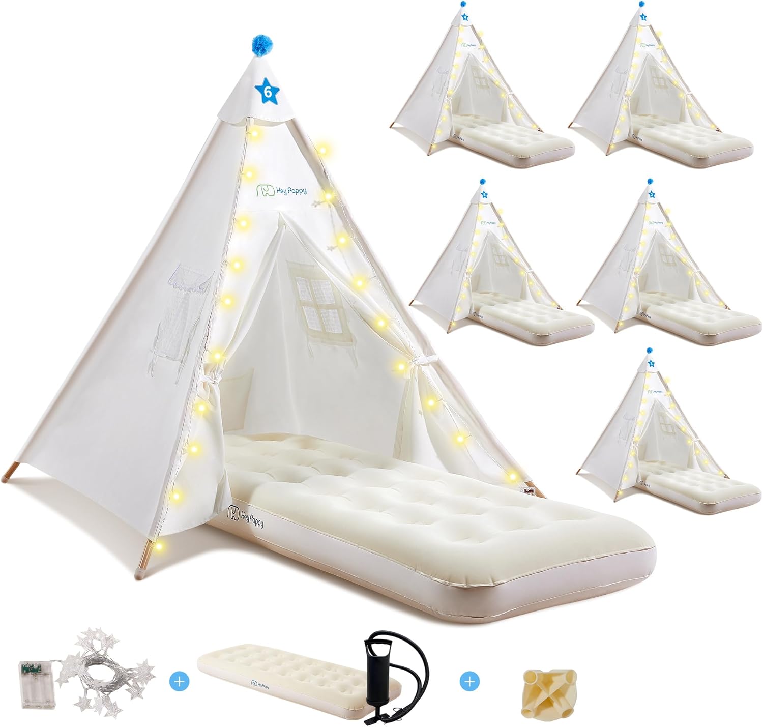 Inflatable Teepee Tent Kids Combo - Sleep & Play Deluxe