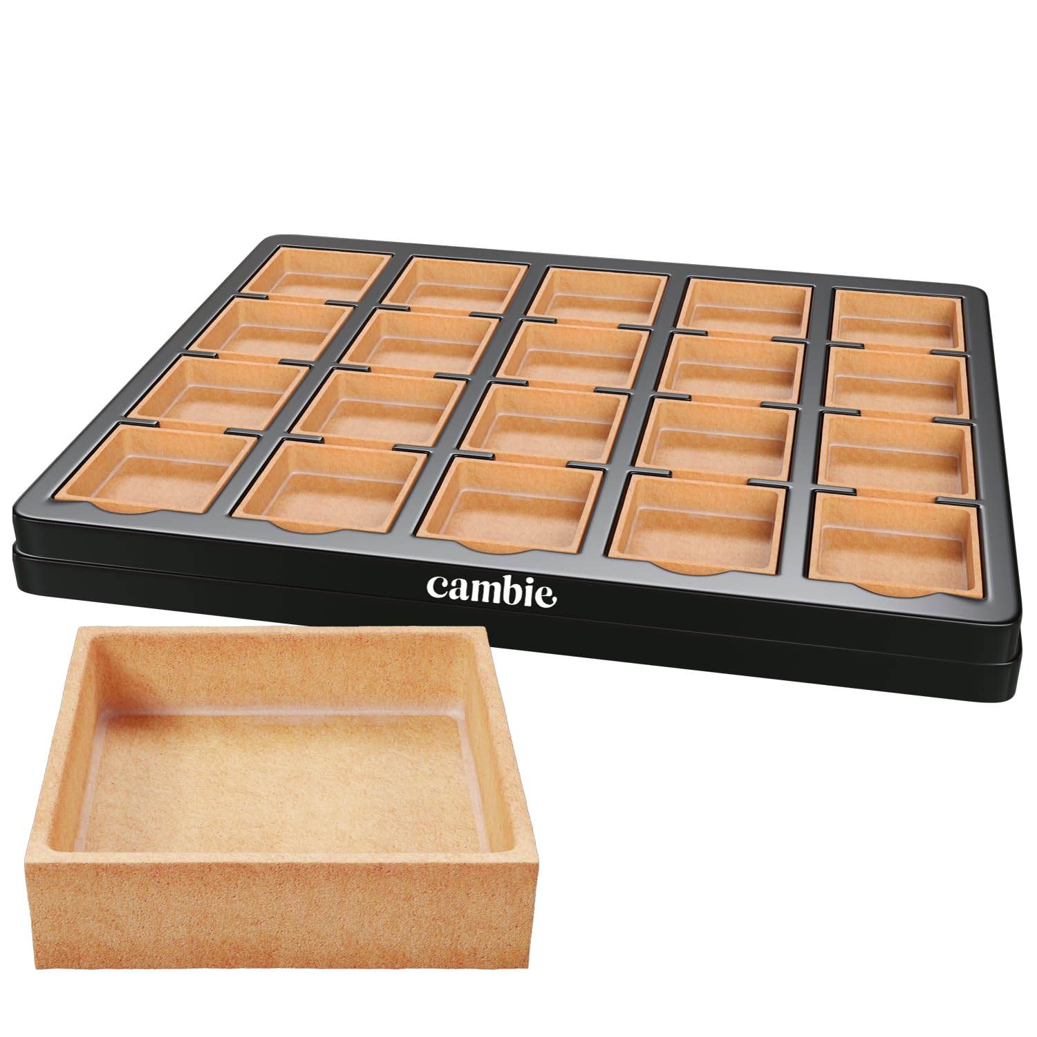 Cambie Medium Square Vanilla Tart Shells for Perfect Desserts