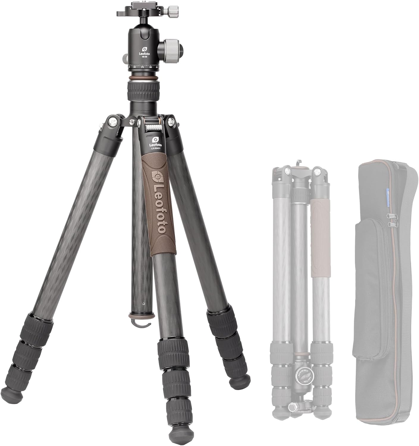 Portable Travel Tripod with Carbon Fiber and Ball Head Design