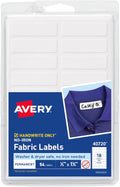 Avery No-Iron Waterproof Fabric Labels: 54 Easy-Write Blank Labels