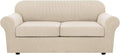 3 Piece Stretch Sofa Covers for 2 Cushion Sofa - Thicker Jacquard Fit