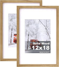 12x18 Solid Wood Picture Frames Matted for 8.5x11 with Acrylic Front