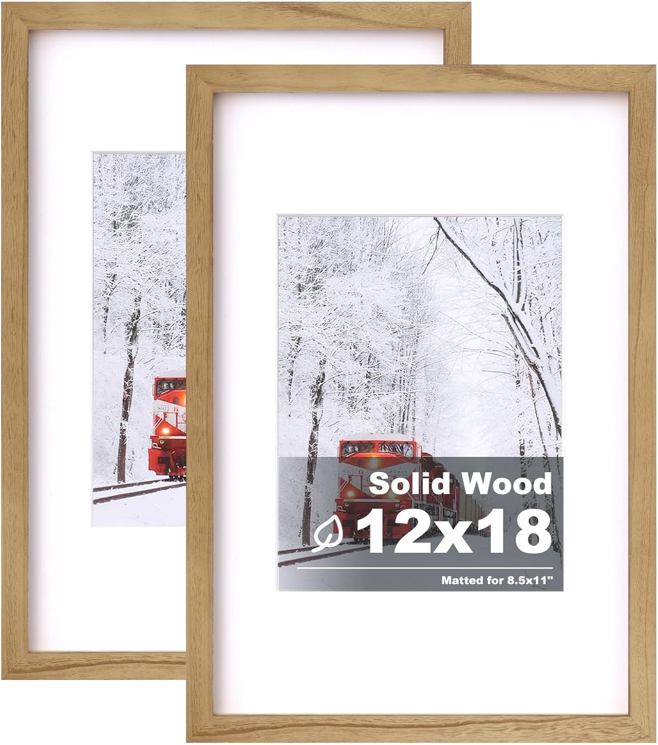 Egofine 12x18 Solid Wood Picture Frames for 8.5x11 Photos