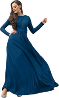 KOH KOH Womens Long Sleeve Flowy Empire Waist Party