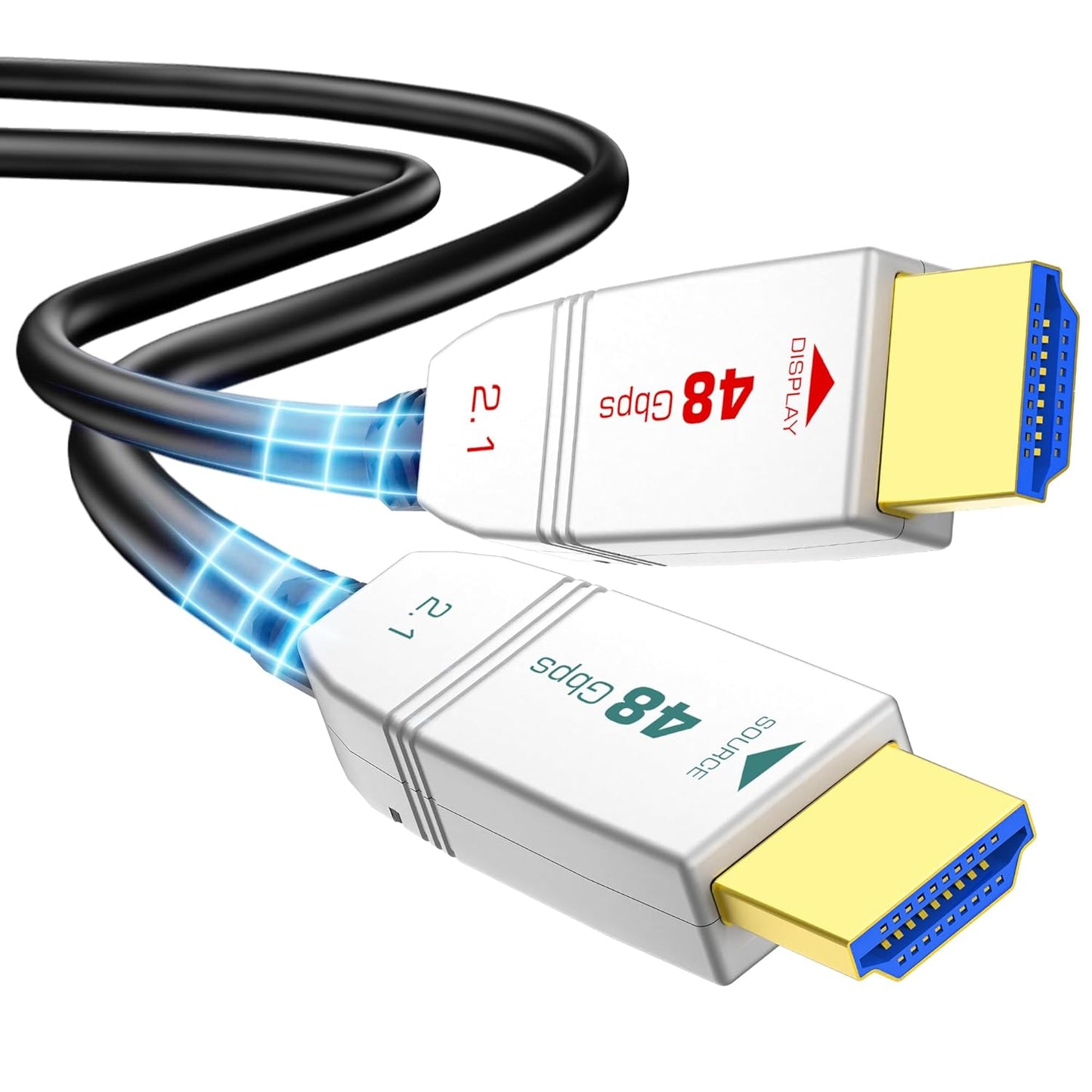 8K Fiber Optic HDMI Cable 50FT for Ultimate Gaming Experience