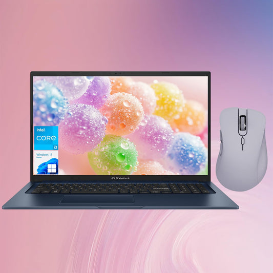 ASUS Vivobook 17.3 FHD Intel Core i3 Laptop Bundle: Fast Performance & Wireless Ease