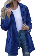 Kikibell Rain Jacket Women Striped Lined Hooded (Style 1X24)