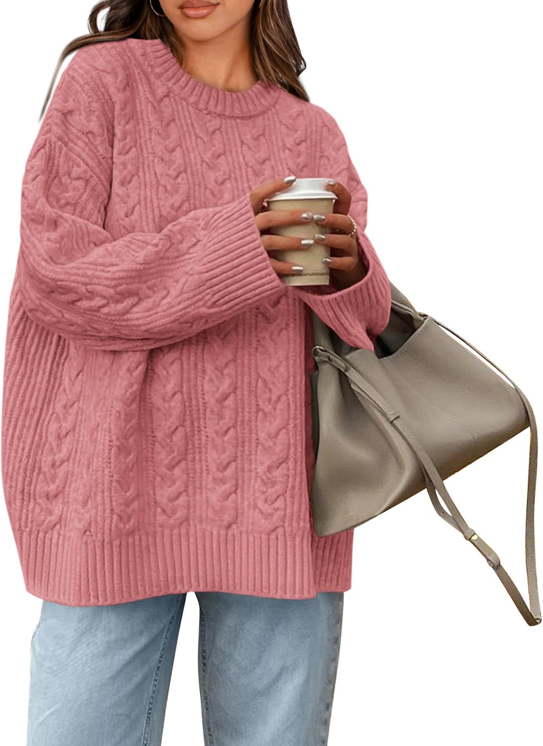 Okiwam Women's Oversized Sweaters for Cozy Fall Fashion