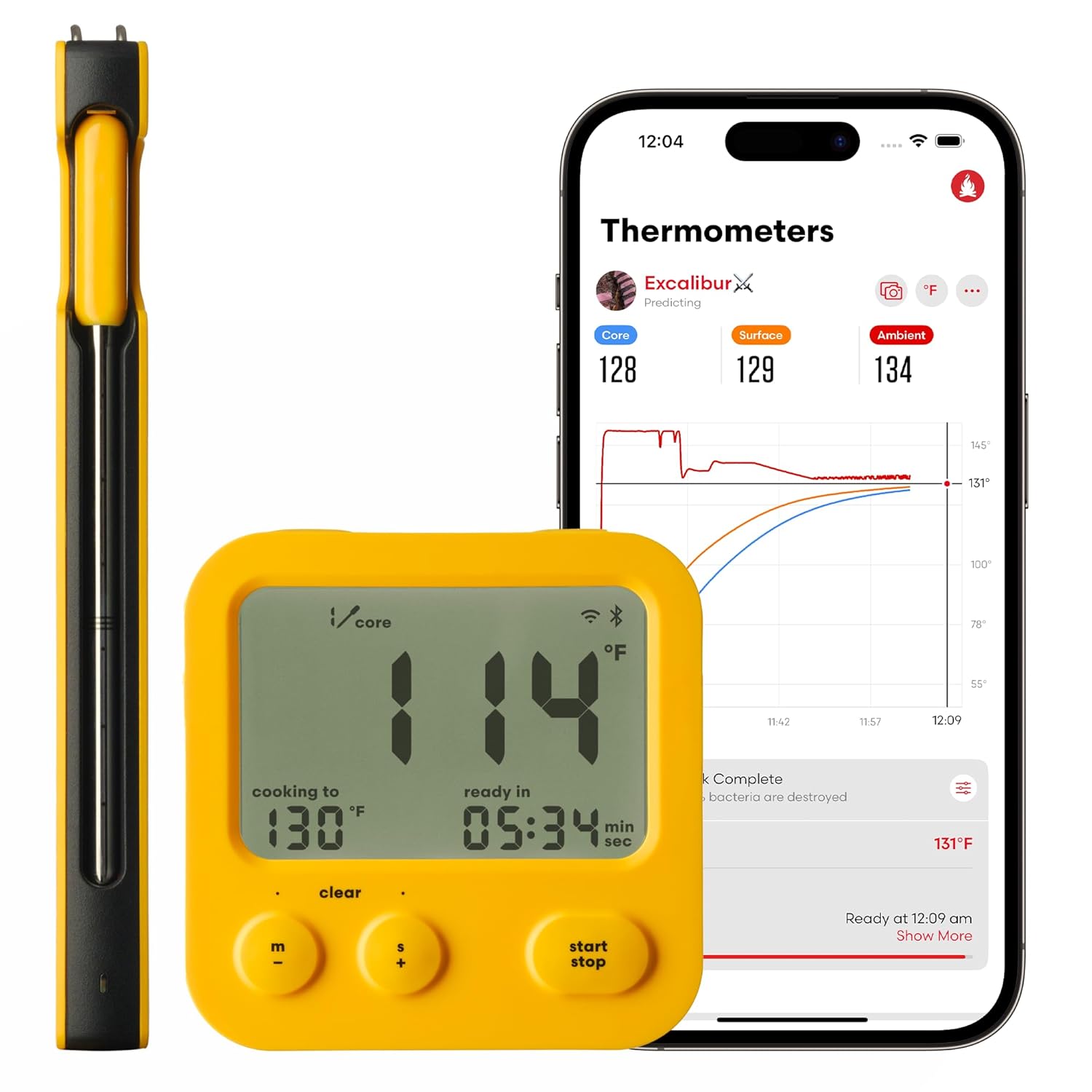 Smart Meat Thermometer: Accurate Cook-time Predictions