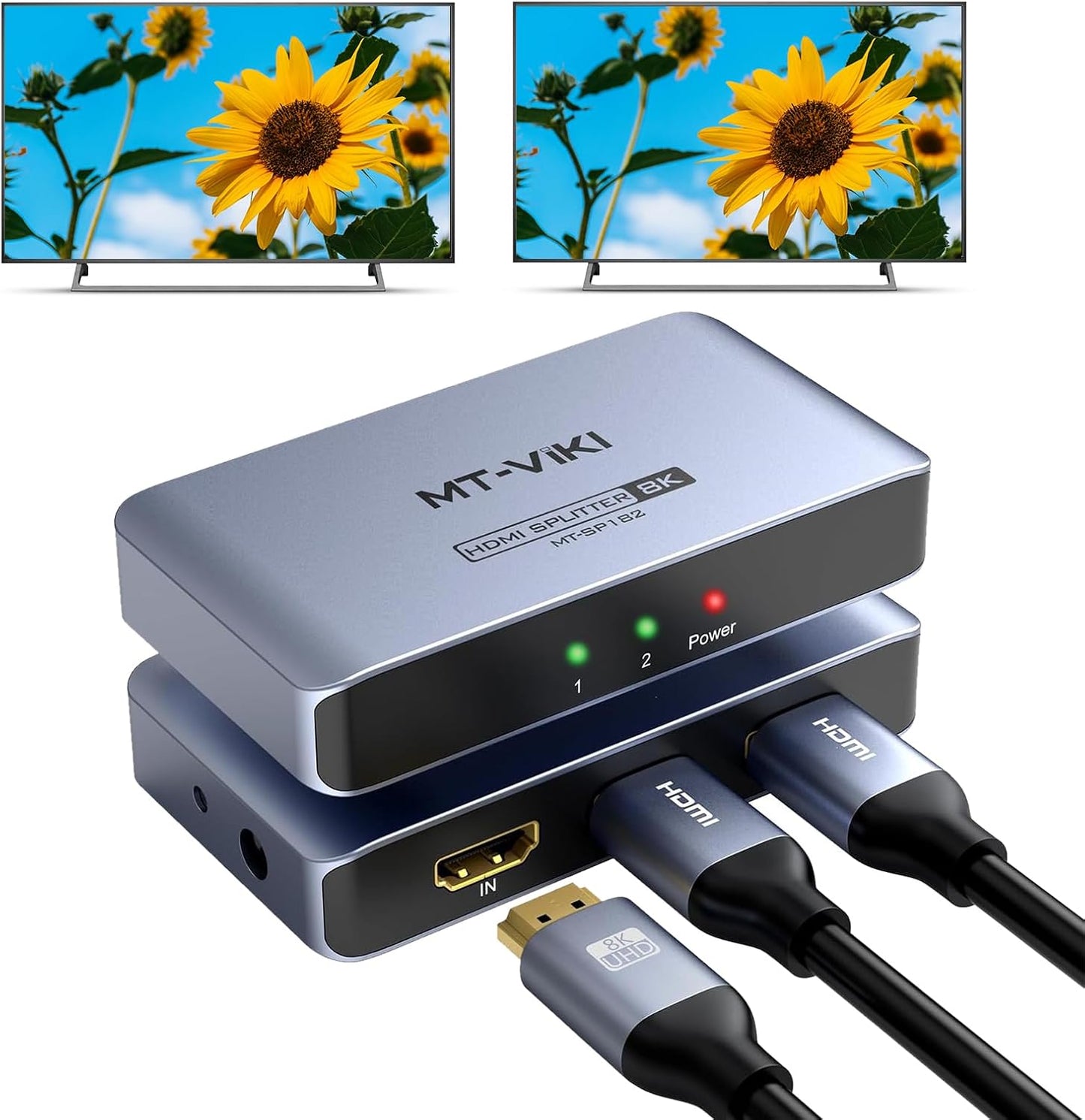 MT-VIKI 4K@120Hz HDMI Splitter for Dual Monitor Setup