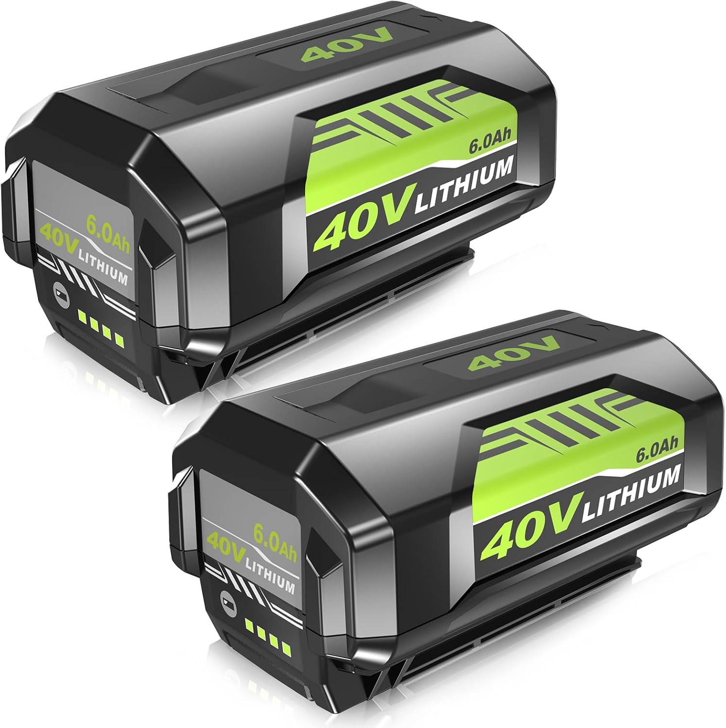 Zuyitoku 2Pack Upgraded 6.0Ah 40 Volt Lithium Batteries