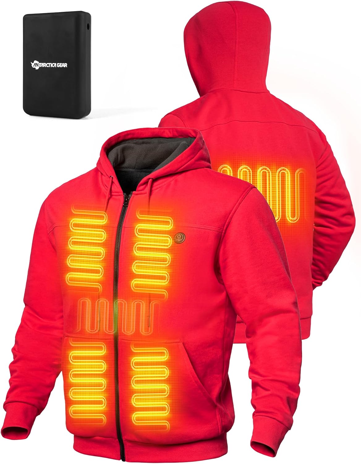 Heated Hoodie Sweater for Men Women with 12V Battery Pack