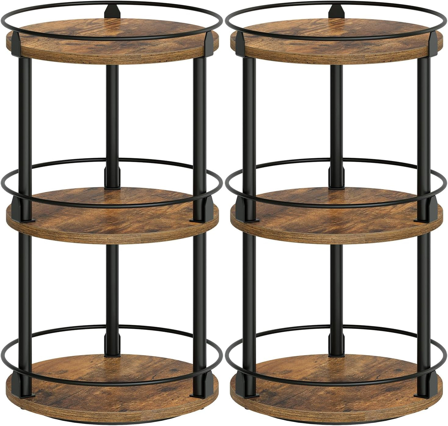 Spice Rack Set of 2 Lazy Susan Organizer for Kitchen Countertop