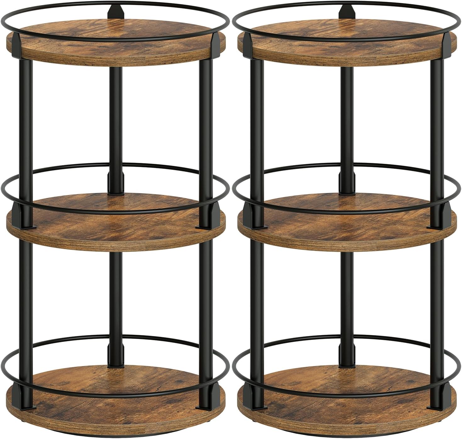 Spice Rack Set of 2 Lazy Susan Organizer for Kitchen Countertop