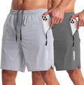 Mens Workout Athletic Shorts 2 Pack 7 in Inseam - Quick Dry Comfort