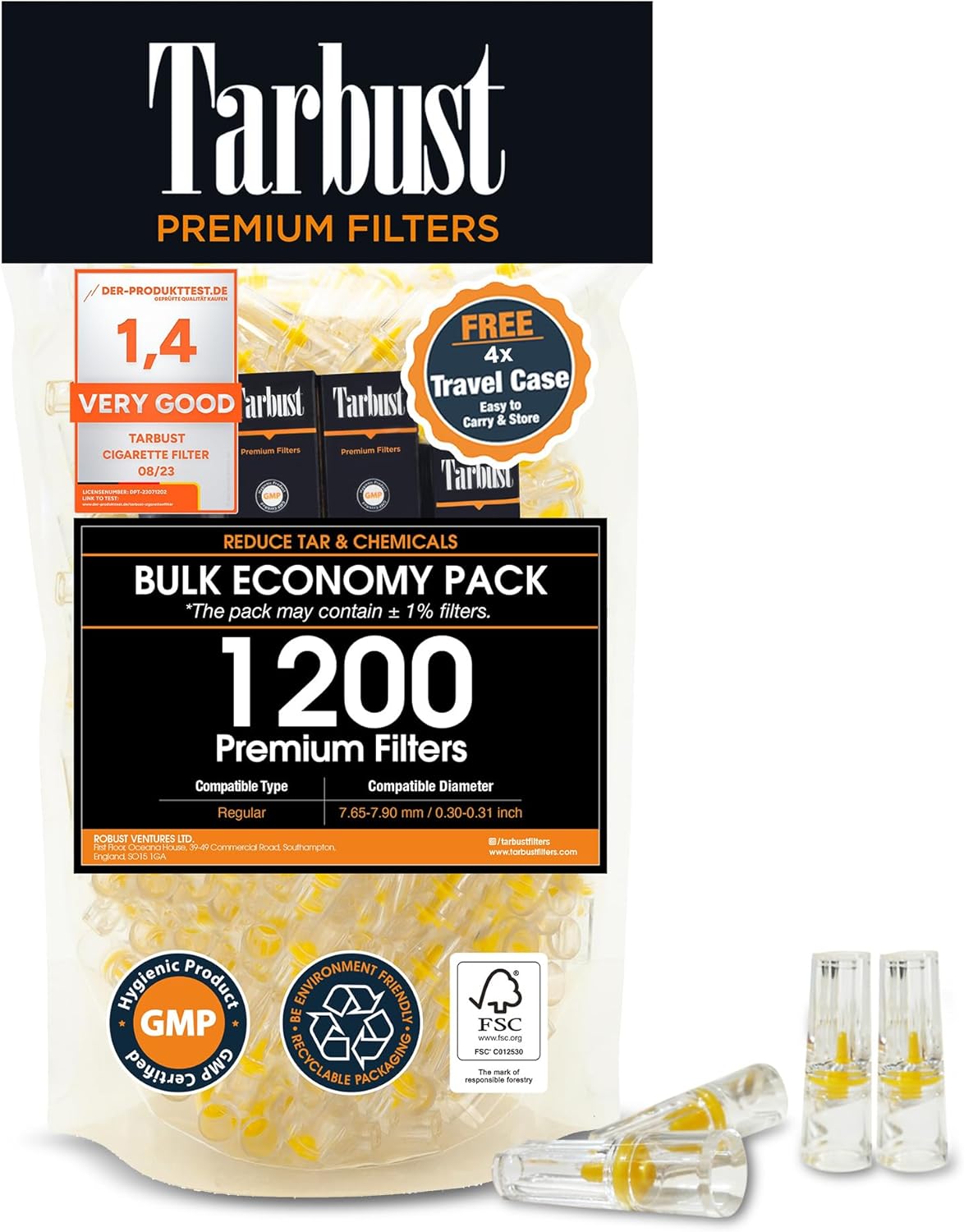 1200 Reusable Cigarette Filters for Cleaner Smoking Experience