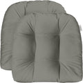 Sunbrella Tufted Wicker U-Shape Cushions Set of 2 - Canvas Charcoal