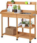 Potting Bench Outdoor Garden Work Bench Station - Solid Wood