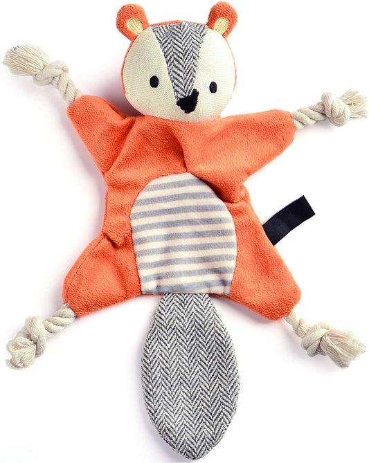 Stuffless Squirrel Plush Dog Toy - Fun & Durable!