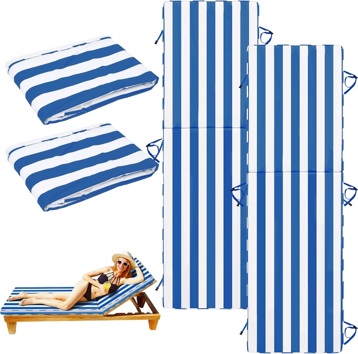 Waterproof Outdoor Lounge Chair Cushion Covers for Patio 72ft x 22ft