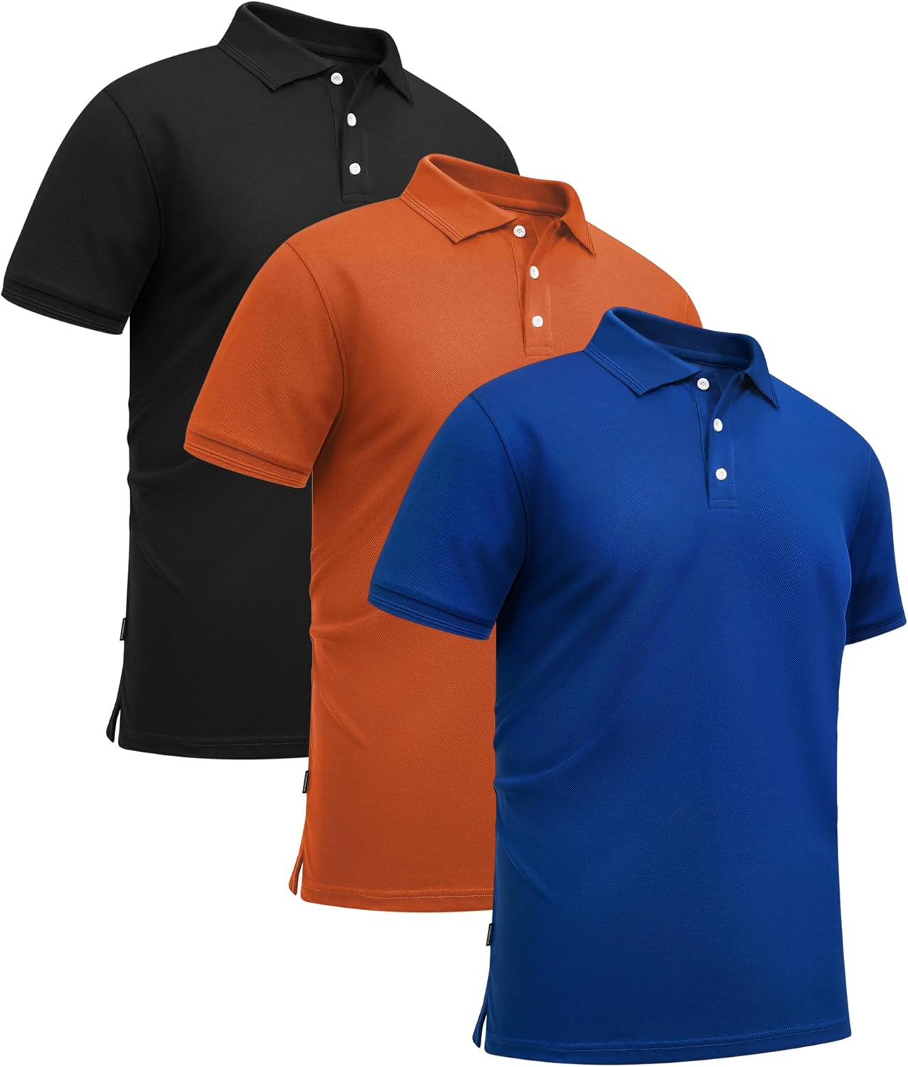 GEEK LIGHTING Mens Polo Shirts Short Sleeve Performance Golf Shirt