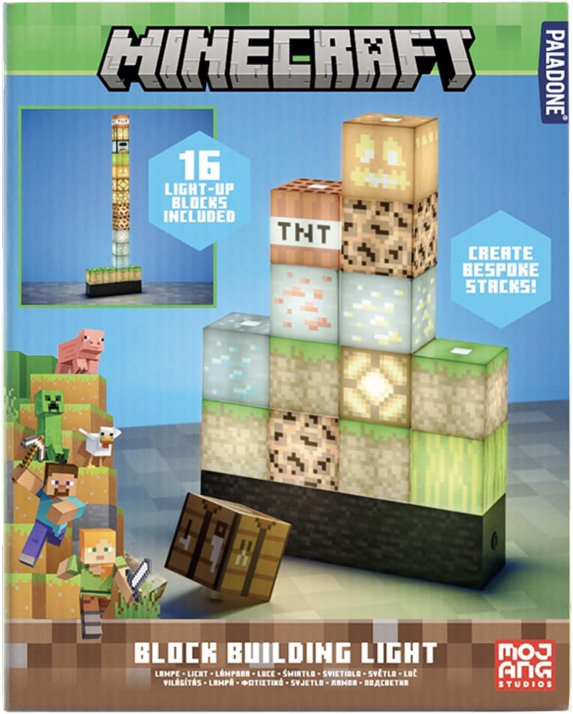 Minecraft Building Block Night Light for Creative Gaming Decor
