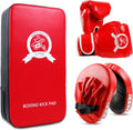 SEISSO Boxing Kick Pads Punching Mitts Curved Kids Gloves Set - Kid