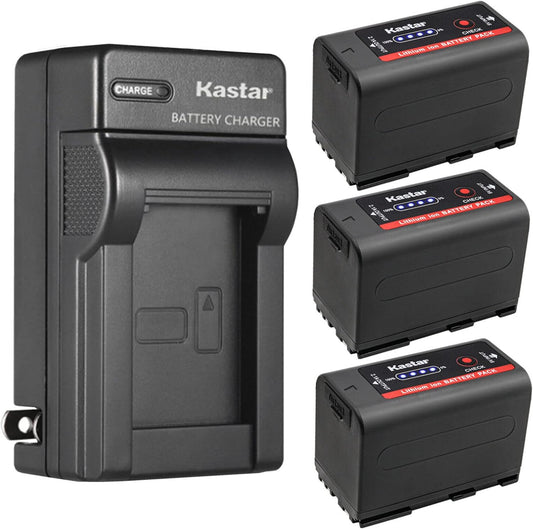 Kastar 3-Pack BP-950G Pro Battery and Charger for Canon Cameras