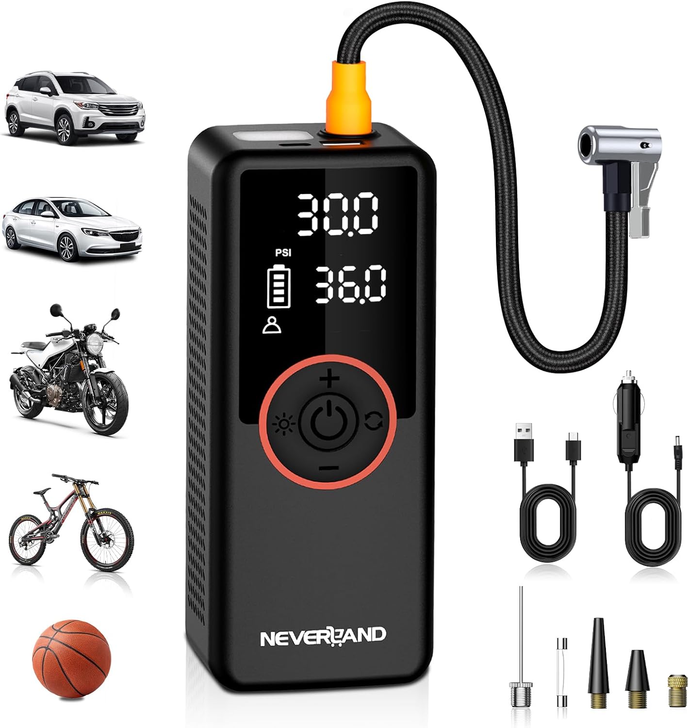 NEVERLAND Portable Air Compressor: Inflate Anywhere, Anytime!