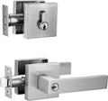 Berlin Modisch Contemporary Square Entry Lever and Deadbolt Set