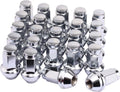 Set of 24 14x2.0mm 13/16 Hex OEM Bulge Seat Lug Nuts - Chrome