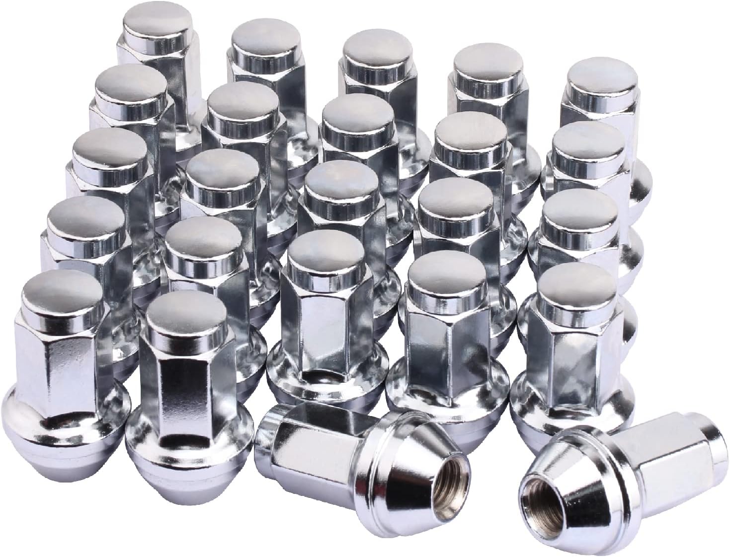 Set of 24 Large Acorn Seat Lug Nuts for F150 Expedition Navigator