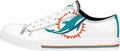 FOCO Women's Big Logo Low Top White Canvas Sneakers - Fan Style so