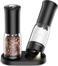 Electric Salt and Pepper Grinder Set with LED Power Display