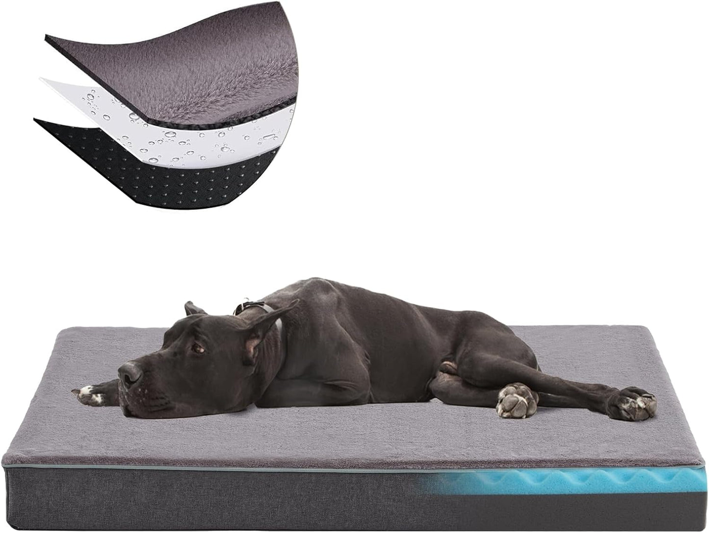 Orthopedic Memory Foam Dog Bed for Extra Large Dogs, XXXL Size