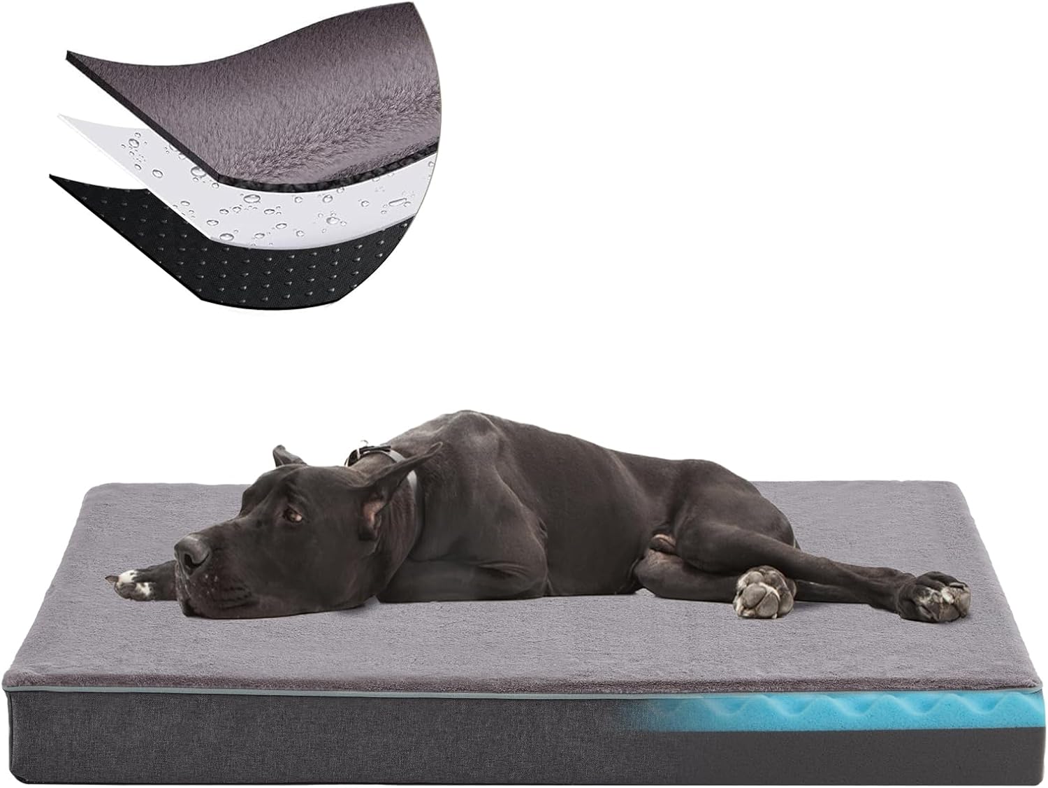Orthopedic Memory Foam Dog Bed for Extra Large Dogs, XXXL Size