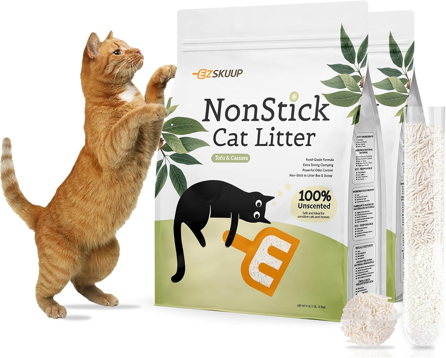 Non-Stick Ultra Clumping Cassava Tofu Cat Litter for Cats