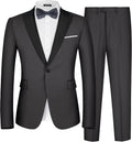 Men's 2 Piece Slim Fit One Button Suit - Formal Tuxedo
