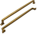khtumeware 12 in Antique Brass Cabinet Pulls - Vintage Solid Handles