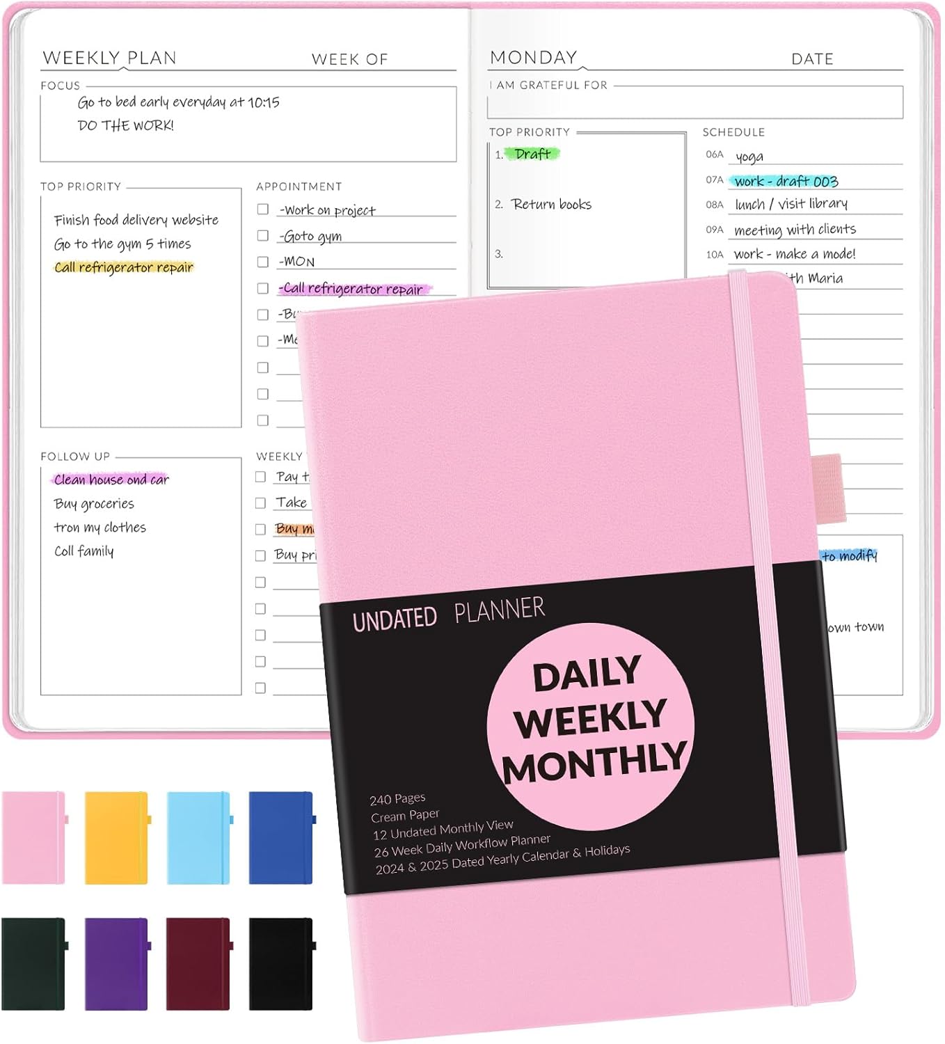 Forvencer 2025 Planner: Durable Weekly Organizer