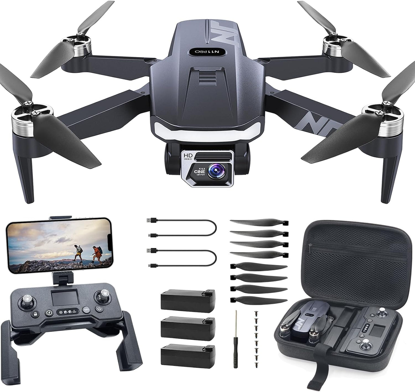 N11 PRO GPS Drone with Camera for Adults: 4K UHD Fun