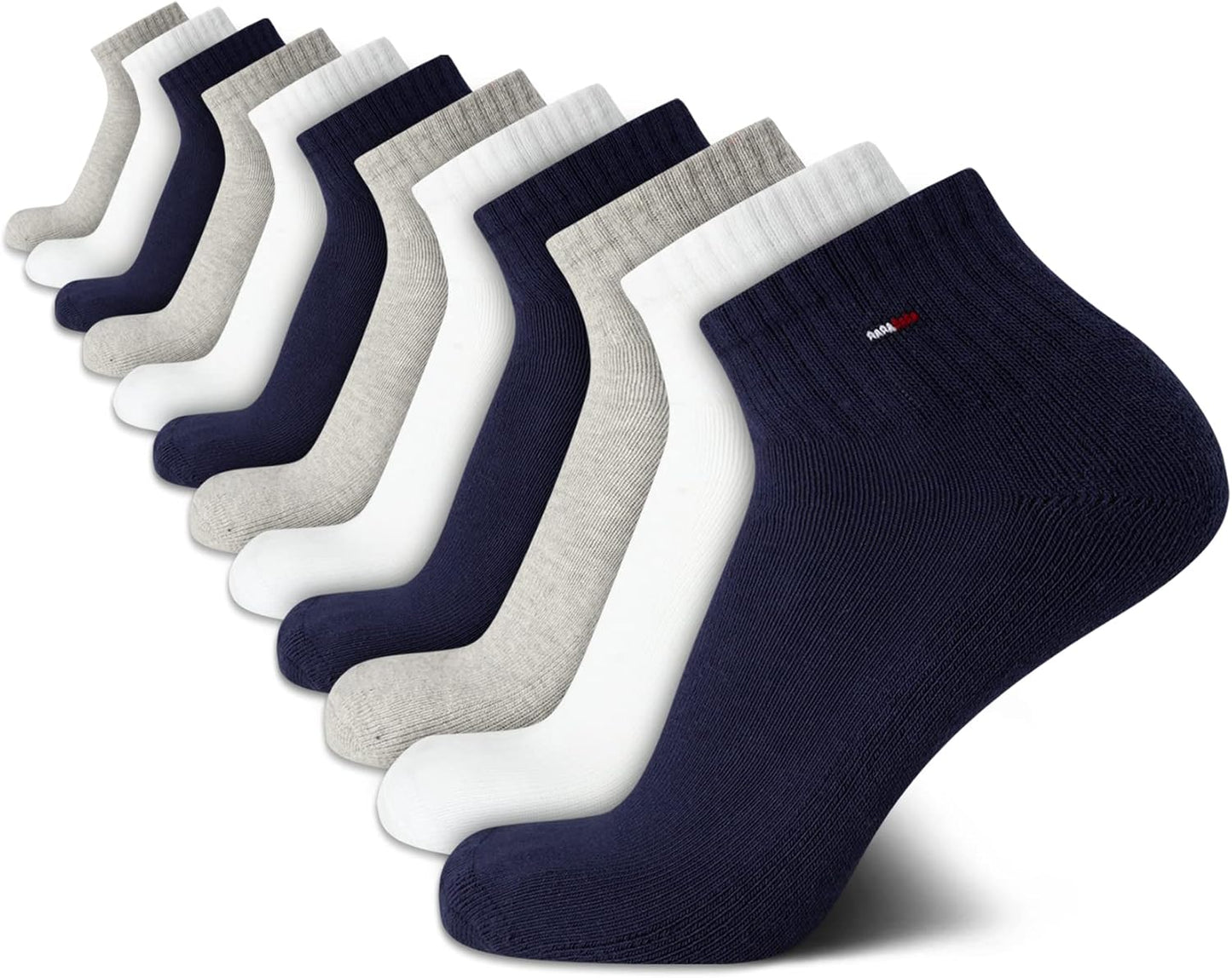 Tommy Hilfiger Men's Cushion Quarter Cut Ankle Socks - 12 Pack