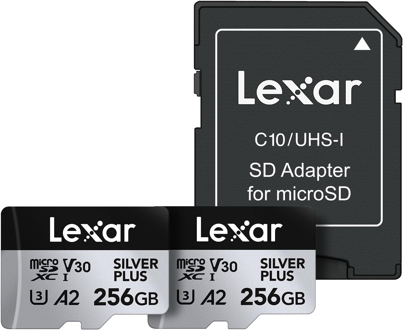 Lexar 256GB Professional Silver Plus Micro SD Card for Videographers