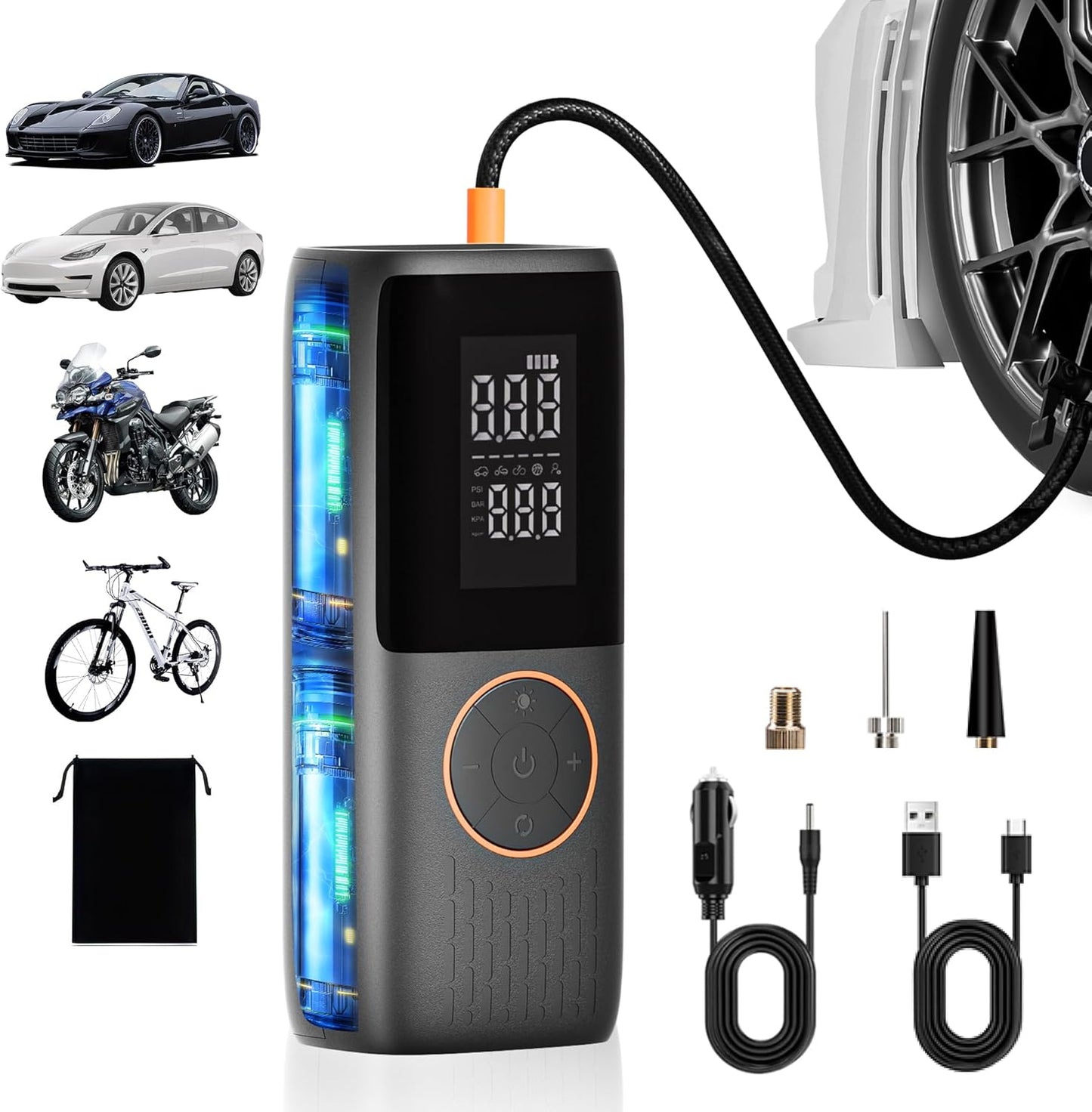 Diivoo Portable Air Compressor: Fast Inflate 30LPM