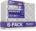 BNX TruFilter 16x20x1 Air Filter MERV 8 for Cleaner Air